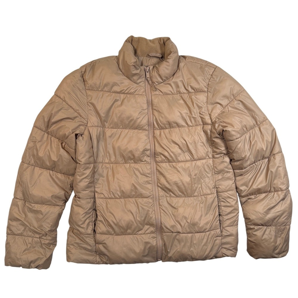 Gap Cold Control Lightweight Puffer Jacket Warm Golden Brown 496856-00 Women L